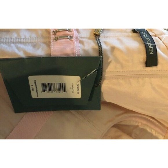 NWT $2800 ZAC POSEN FLORAL BROCADE PEPLUM STRAPLESS POWDER PINK DRESS SIZE 6 - Picture 5 of 5